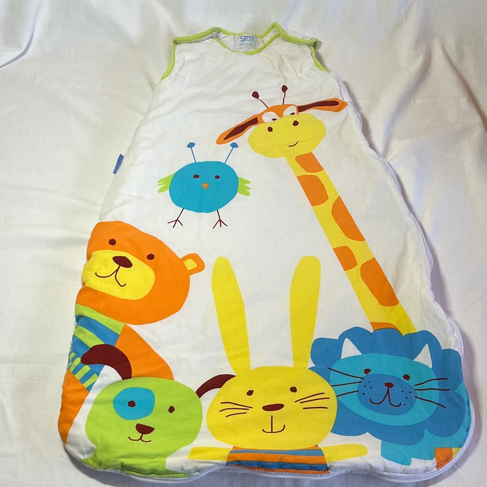 0-6M Gro Company Colorful Animal Print Baby Sleepsack, TOG 2.5